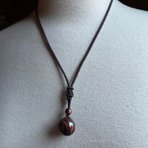 Red Tiger’s Eye Adjustable Crystal Necklace